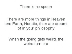 Three disparate quotes