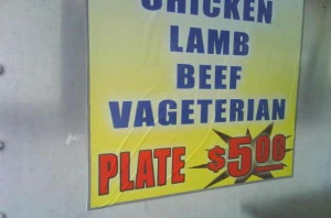 vageterian instead of vegeterian funny spelling mistake