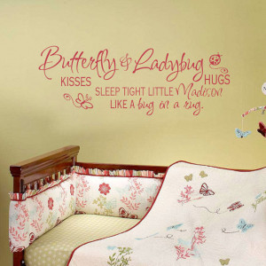 Nursery Quote Wall Decal With Name For Baby Girl And Boy Room Or ...