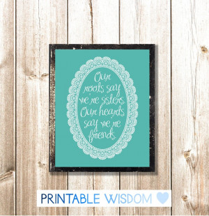 Sisters Quote Printable