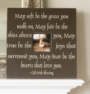 Irish Blessing Fancy Frame Photo Memory Quote Wedding or Anniversary