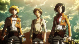 Armin-Eren-Mikasa - Attack on Titan Wallpaper (1600x900)