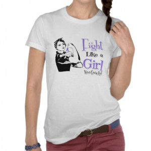 Hodgkin's Lymphoma Rosie The Riveter Fight Like a Girl Shirts in retro ...