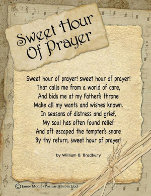 Sweet Hour of Prayer..love this song..;p