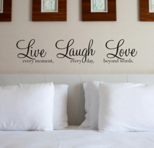 Live Laugh Love - Wall Art Sticker | Wall Quote - WA088X