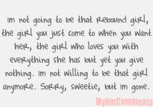 Rebound Girl Quotes