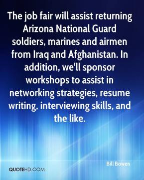 Bill Bowen - The job fair will assist returning Arizona National Guard ...