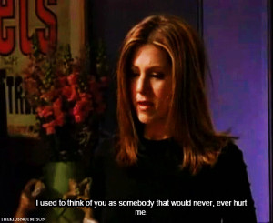 Rachel Green would NEVER let anyone wash his feet in her pool of inner ...