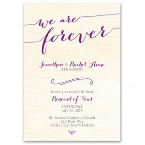 Wedding Vow Renewal Invitation Wording