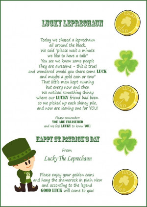 St. Patrick's Day Quotes And Poems. ST PATRICKS DAY LUCKY LEPRECHAUN