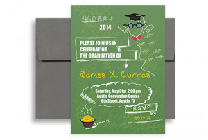 2014 Grade School Cupcake Graduation Announcement Design 5x7 in ...
