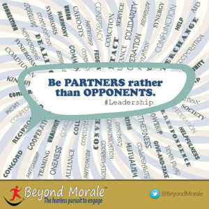 Image – Be partners rather than opponents quote