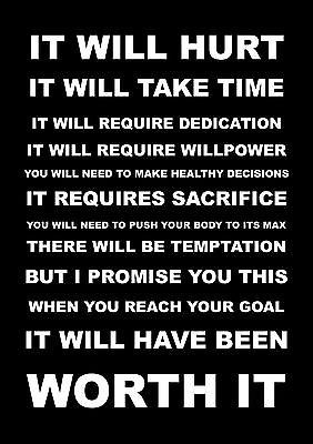 INSPIRATIONAL / MOTIVATIONAL SPORTS QUOTE SIGN POSTER / PRINT IT WILL ...