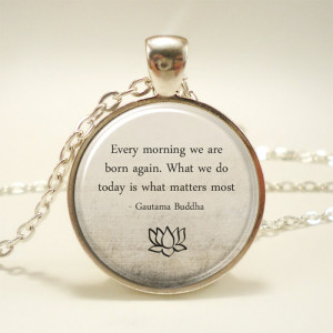 Karma Yoga Quotes Buddha quote necklace