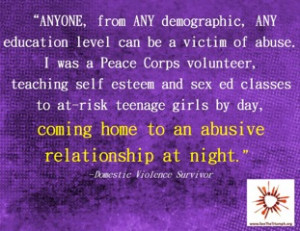 ... raising awareness about domestic violence, including educating others