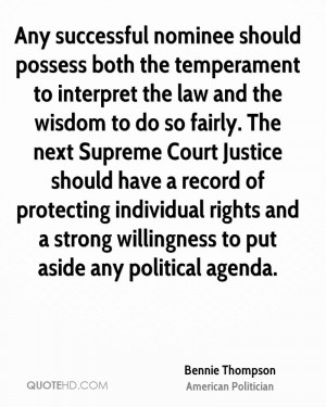 Any successful nominee should possess both the temperament to ...