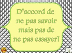 series of inspirational/funny French sayings for a modern languages ...
