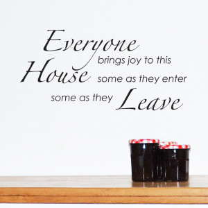 Details about EVERYONE BRINGS JOY TO THIS HOUSE Wall Quotes Words Wall ...
