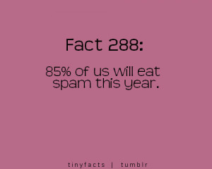 http://www.pics22.com/fact-quote-85-of-us-will-eat-spam-this-year/