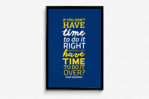 John Wooden #UCLA Bruins Inspirational Time Quote Poster Print | NBA ...