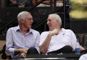 Jazz coach Jerry Sloan (left) spent several days with Gregg Popovich ...