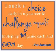 Pat Summitt. What a woman. More