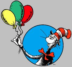 Cat in the Hat balloon clipart More