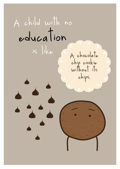 Child With No Education Art Print Inspirational Quote A4 Children's ...