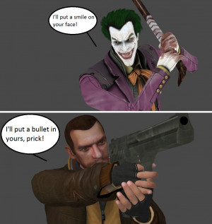 Injustice: The Joker vs Niko Bellic by xXTrettaXx