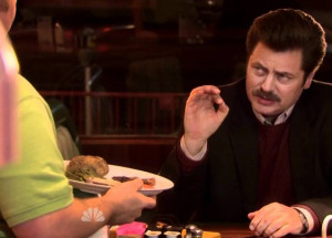 Parks and Recreation - Ron Swanson - Eggs & Bacon - YouTube
