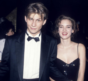 Christian Slater and Winona Ryder the 1989 Academy Awards