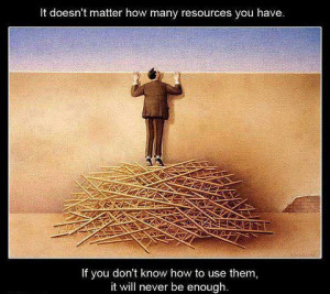 Motivational Quote on resource utilization