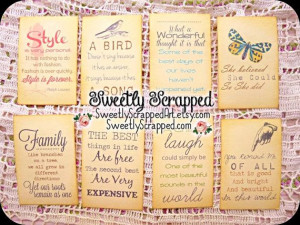 Quote Journal Cards Prompts Scrapbooking by SweetlyScrappedArt, $2.95