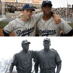 Pee Wee Reese and Jackie Robinson with Reese's arm around Robinson ...