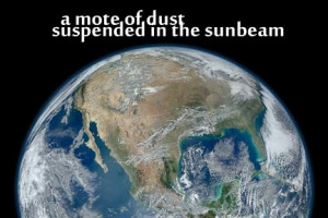mote of dust suspended in the sunbeam