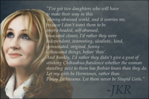Rowling with an incredible quote about her daughters
