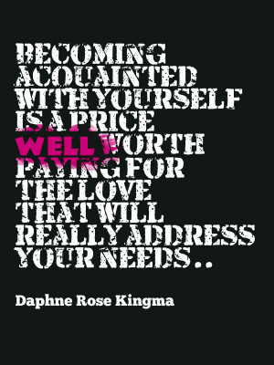 Daphne Rose Kingma quote on loving yourself.