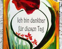 ICH BIN DANKBAR German Deutsch Inspirational Quote Motivational Print ...