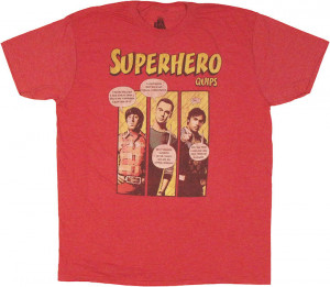 Big Bang Theory Superhero Quips T Shirt