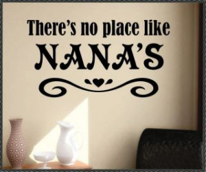 Vinyl Wall Lettering Quotes No Place Like Nanas Choice Size Color