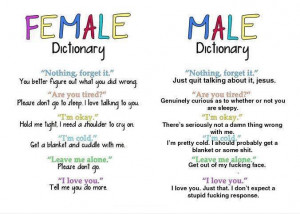 Female Vs Male Dictionary