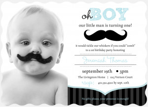 mustache birthday invitations