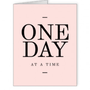 One Day Achieving Goals Quote Blush Pink Gift Large Greeting Card