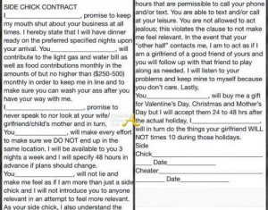 The side chick contract lol
