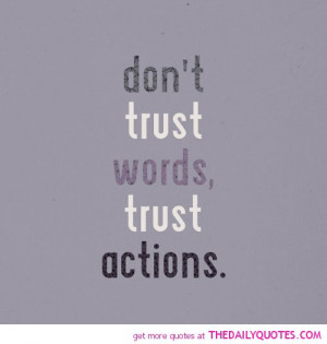 Don't Trust Words