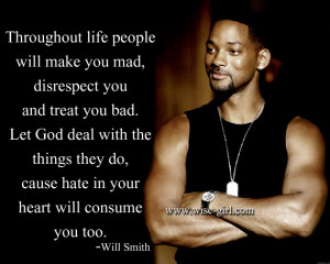 ... Let God deal with the things they do, cause hate in your heart will