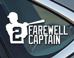 Derek Jeter New York Yankees Farewe ll Vinyl Decal Sticker Captain Car ...