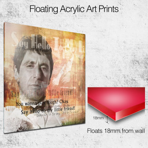 pacino Scarface art quote square wall art