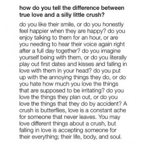 True love vs. Silly little crush
