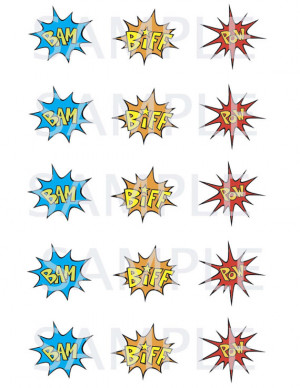 Comic Super hero sayings - choose your size custom design